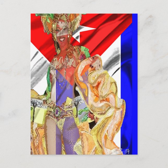 CUBAN RUMBERA FLAG POSTKARTE (Vorderseite)