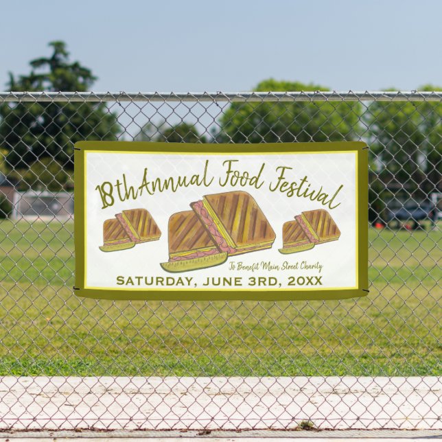 Cuban Sandwich Ham Pork Schweizer Käsefestival Banner (Insitu)
