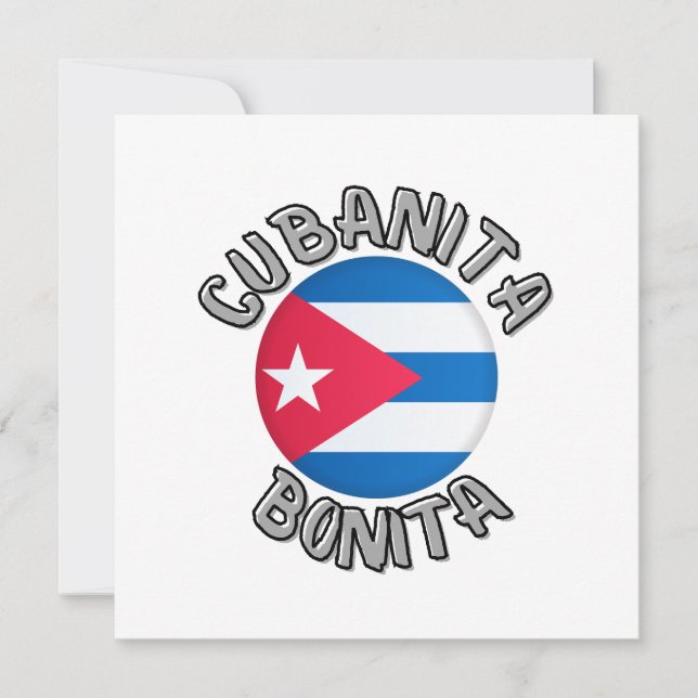 Cubanita kubanische Girl Flag Niedlich Flat Card (Vorderseite)