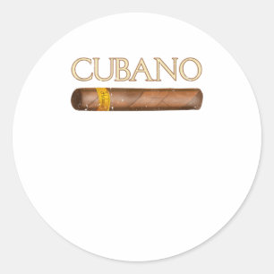 Cubano Kuban Cigar T-Shirt Geschenk für Männer Runder Aufkleber