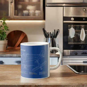 Cube Airplane - Airplane Blueprint Plans AD Kaffeetasse