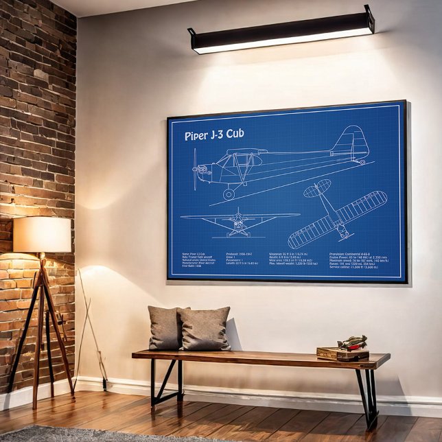 Cube Airplane - Airplane Blueprint Plans AD Poster (Von Creator hochgeladen)