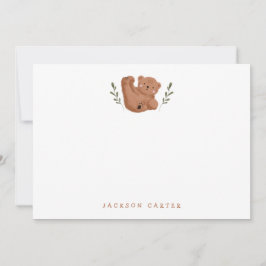 Cube Bear Woodland Dankeskarte