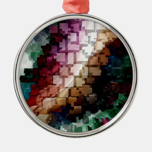 Cube Centric Dark Wind Ornament Aus Metall (Vorne)