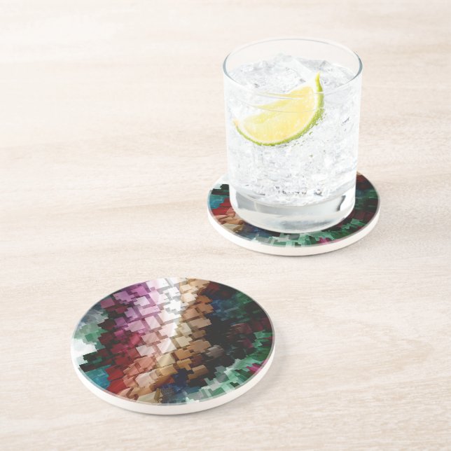 Cube Centric Dark Wind Sandstein Untersetzer (Seite)