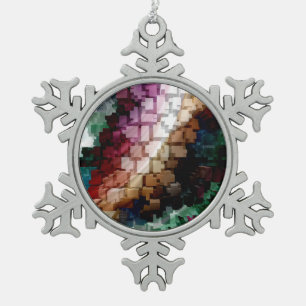 Cube Centric Dark Wind Schneeflocken Zinn-Ornament
