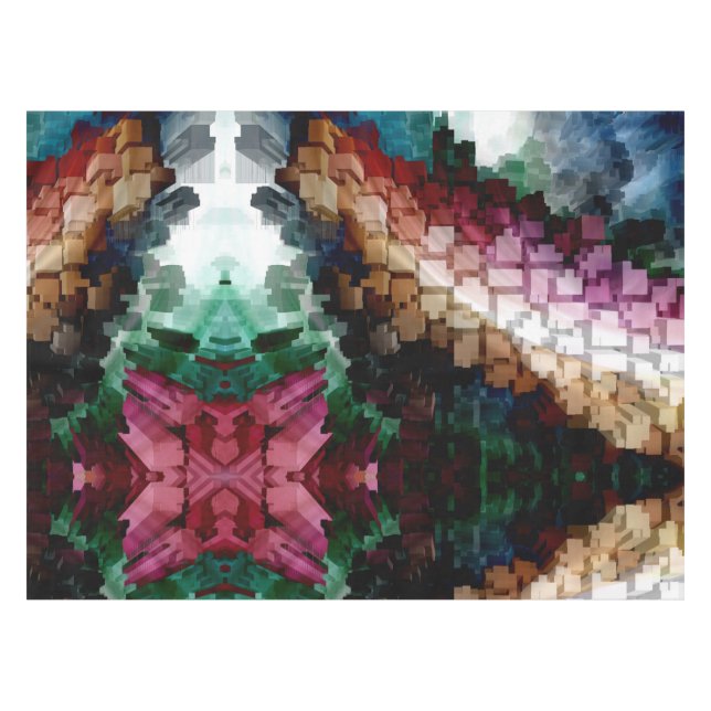 Cube Centric Dark Wind Tischdecke (Vorderseite (Horizontal))