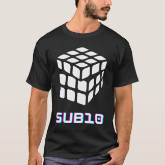 Cube Puzzle Solve Time SUB10 T-Shirt