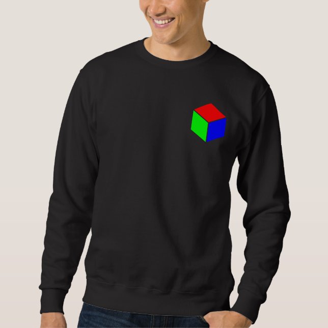 Cube - Rot Grün und Blau Sweatshirt (Vorderseite)