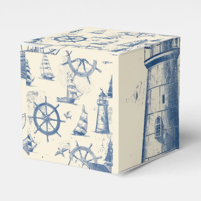 Cube Shaped Geschenkboxen mit Nautical Anchor und  Geschenkschachtel (Vorderseite)