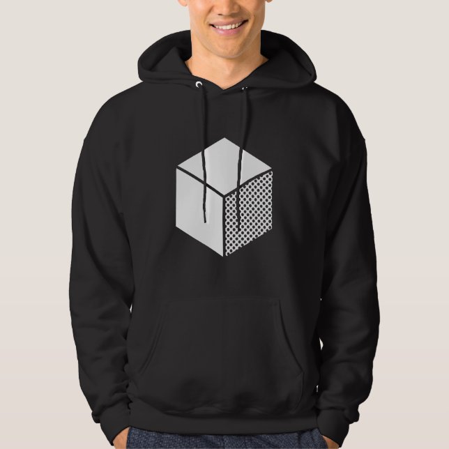 Cube - Weiß auf Dunkel Hoodie (Vorderseite)