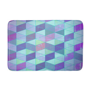 Cubes in dreieckiges geometrisches Muster Badematte