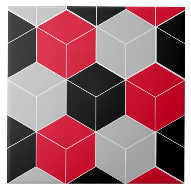 Cubic 3d-Muster Fliese (Vorderseite)