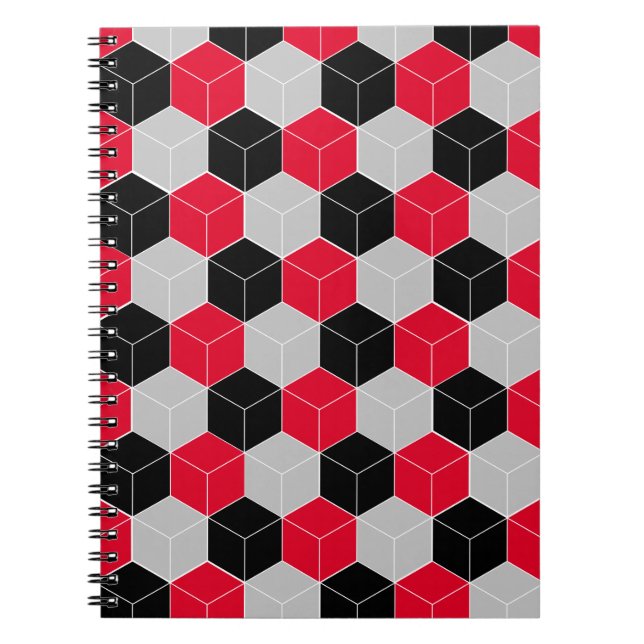 Cubic 3d-Muster Notizblock (Vorderseite)