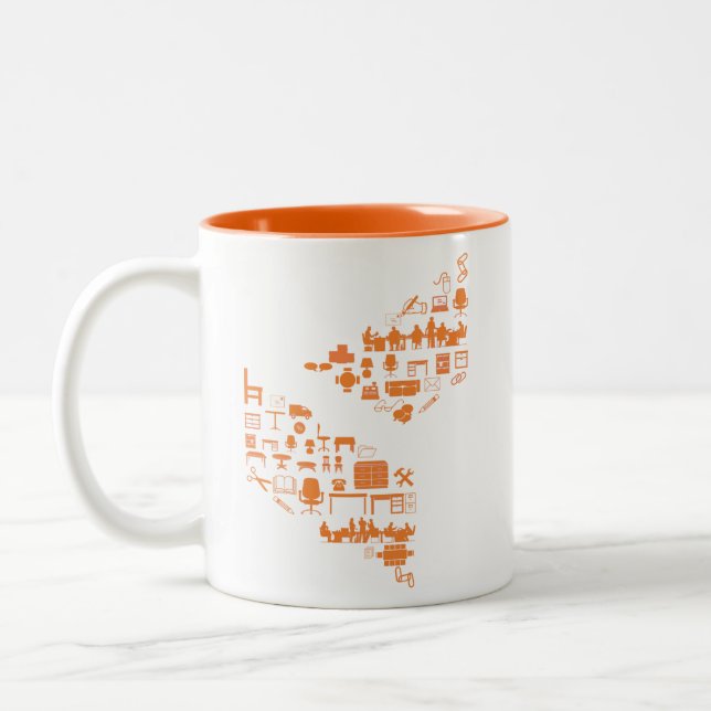 Cubicles.com-Tasse Zweifarbige Tasse (Links)