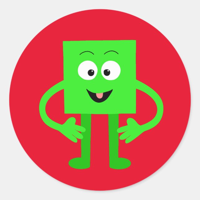 Cubie Cubester Runder Aufkleber (Vorderseite)