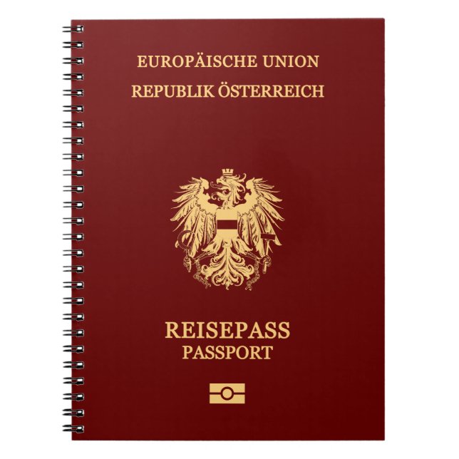 Cubierta pasaporte Austria Notizblock (Vorderseite)