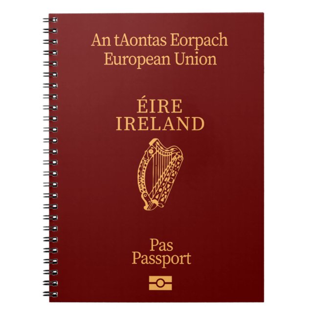 Cubierta pasaporte Irlanda Notizblock (Vorderseite)