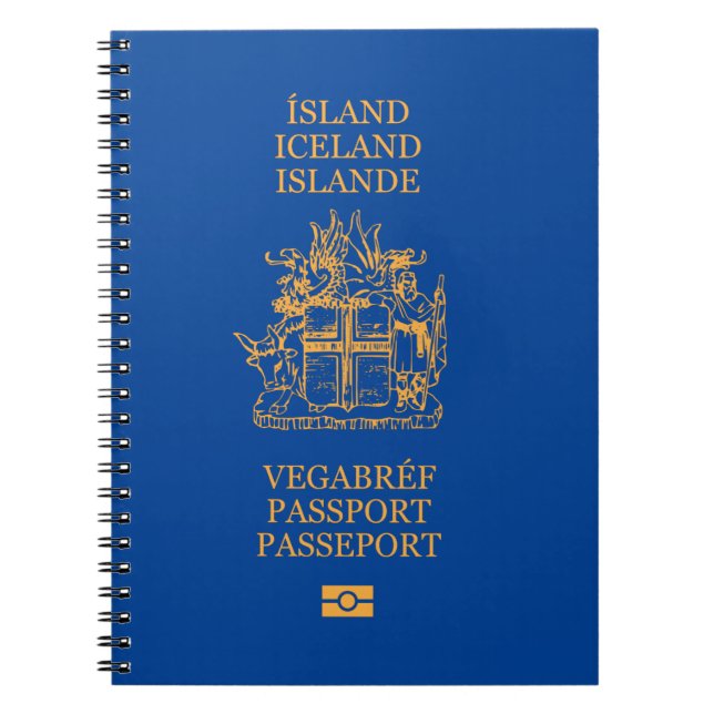 Cubierta pasaporte Islandia Notizblock (Vorderseite)