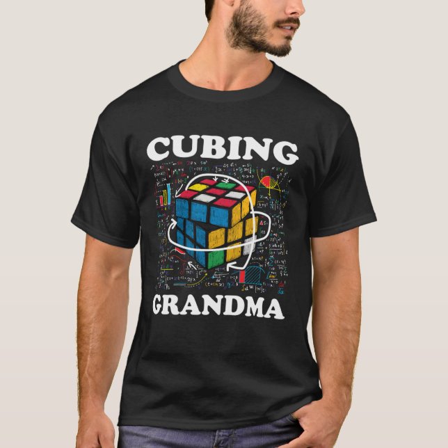 Cubing Grandma Speed Cubing Math T-Shirt (Vorderseite)
