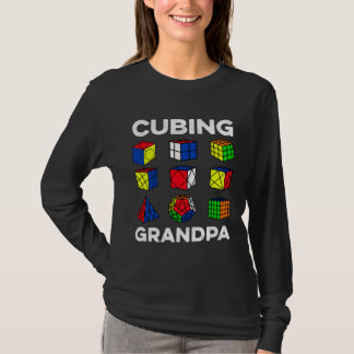 Cubing Grandpa Speedcubing Speedsolving Cuber T-Shirt