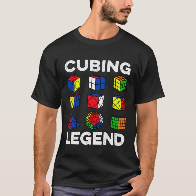 Cubing Legend Speedcubing Speedsolving Cuber T-Shirt (Vorderseite)
