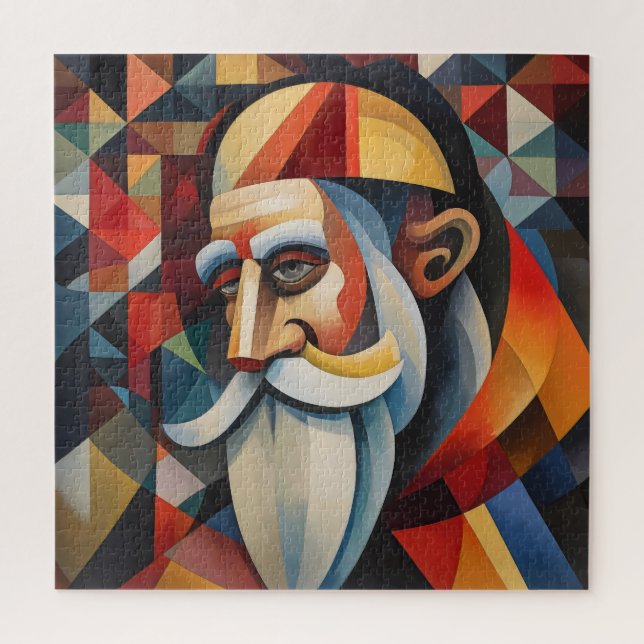 Cubismus Santa Claus Puzzle (Vertikal)