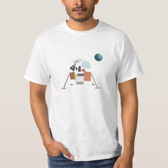 Cubist Apollo Eleven Lunar Modul T-Shirt (Vorderseite)