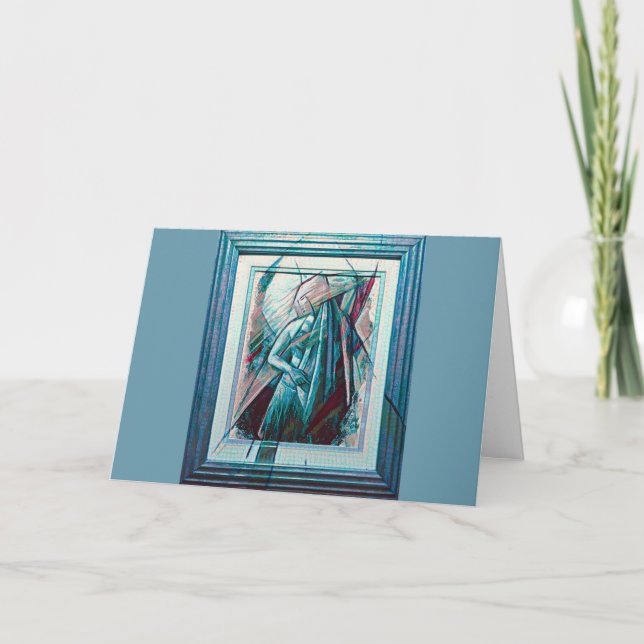 Cubist Art Deco Bly Dancer Karte (Vorderseite)