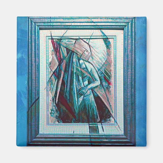 Cubist Art Deco Bly Dancer Magnet (Vorne)