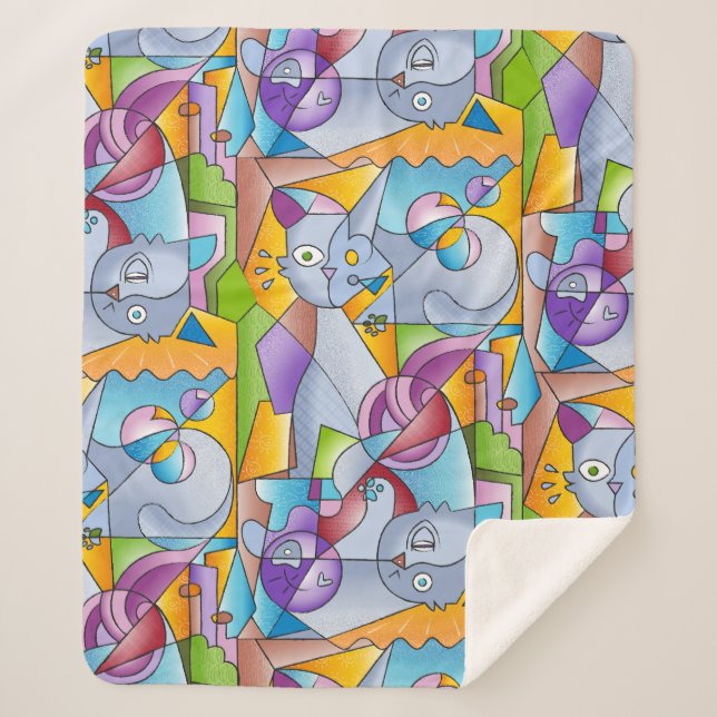 Cubist Cats - The Mininos Sherpadecke (Vorderseite)