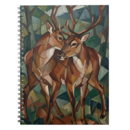 Cubist Style Reindeer Notebook Notizblock