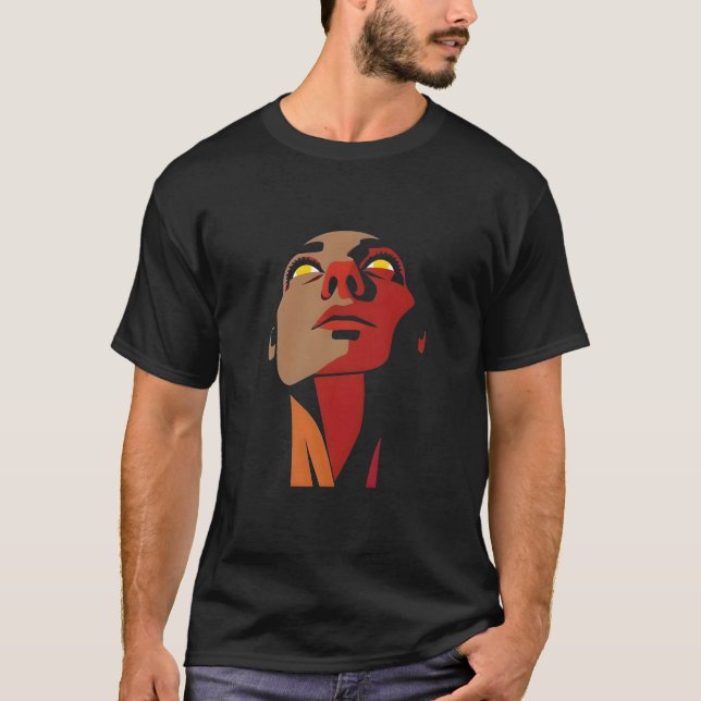 Cubistischer Mann Illustration T-Shirt (Vorderseite)