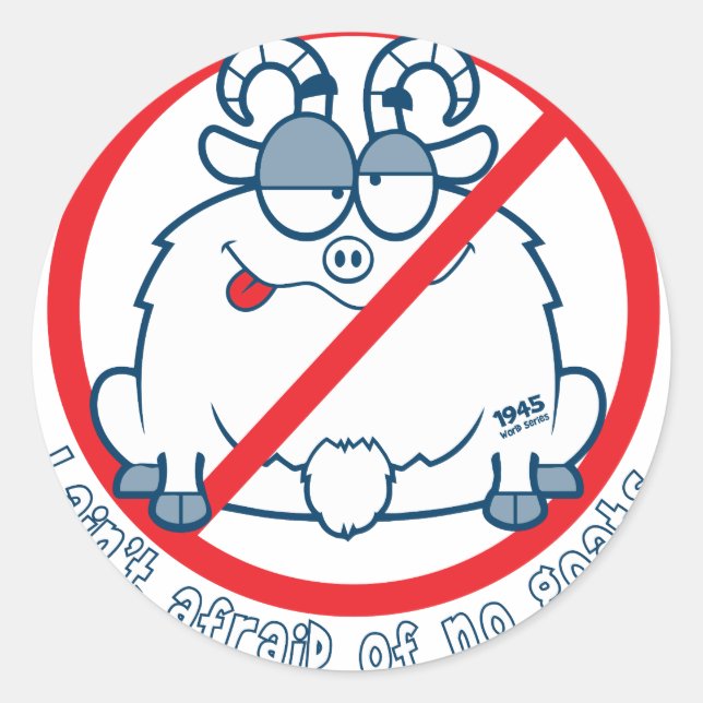 Cubs chicago Ziege Shirt Runder Aufkleber (Vorderseite)