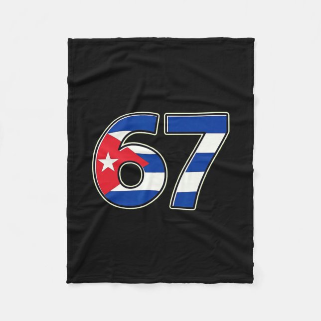 Cuby Flag Nummer 67 Geburtsjahr  Fleecedecke (Vorderseite)