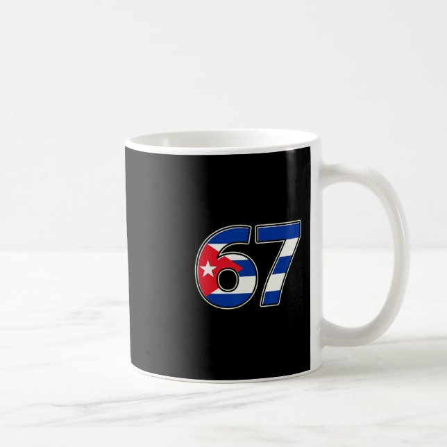 Cuby Flagge Nummer 67 Geburtsjahr  Kaffeetasse (Rechts)