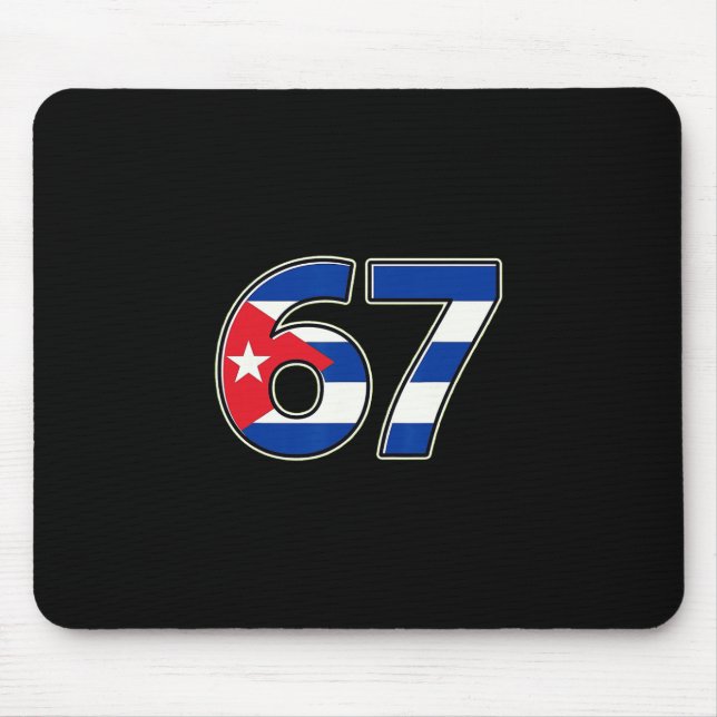 Cuby Flagge Nummer 67 Geburtsjahr  Mousepad (Vorne)