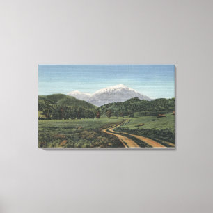 Cuchara, Colorado - Ansicht der spanischen Spitzen Leinwanddruck