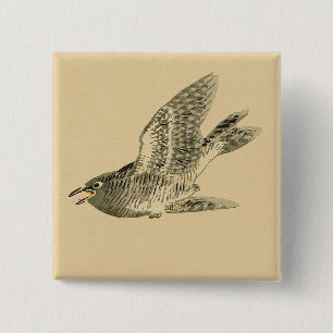 Cuckoo (japanische Kunst) (von Kono Bairei) Button