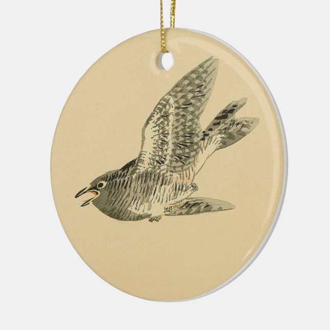 Cuckoo (japanische Kunst) (von Kono Bairei) Keramik Ornament (Links)