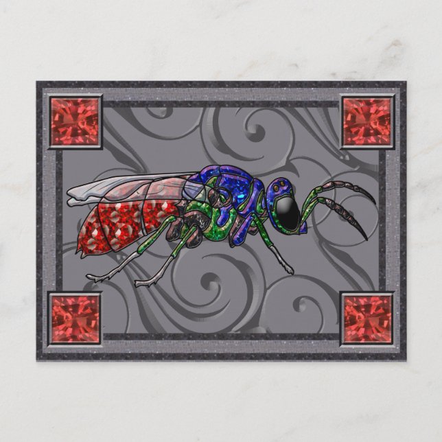 Cuckoo Wasp Collector Card Postkarte (Vorderseite)