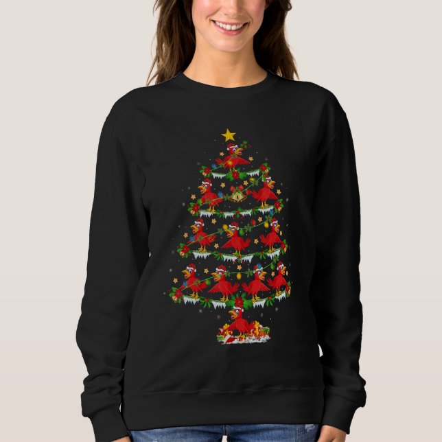 Cuckoos Bird   Xmas Lights Cuckoos Christmas Tree Sweatshirt (Vorderseite)