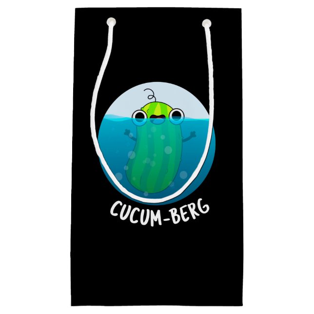 Cucum berg Funny Cucumber Pun Dark BG Kleine Geschenktüte (Vorderseite)