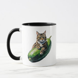 Cucumber Cat Hug - Funny Pet Lover Design Tasse