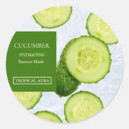 Cucumber Facial Mask Label Runder Aufkleber