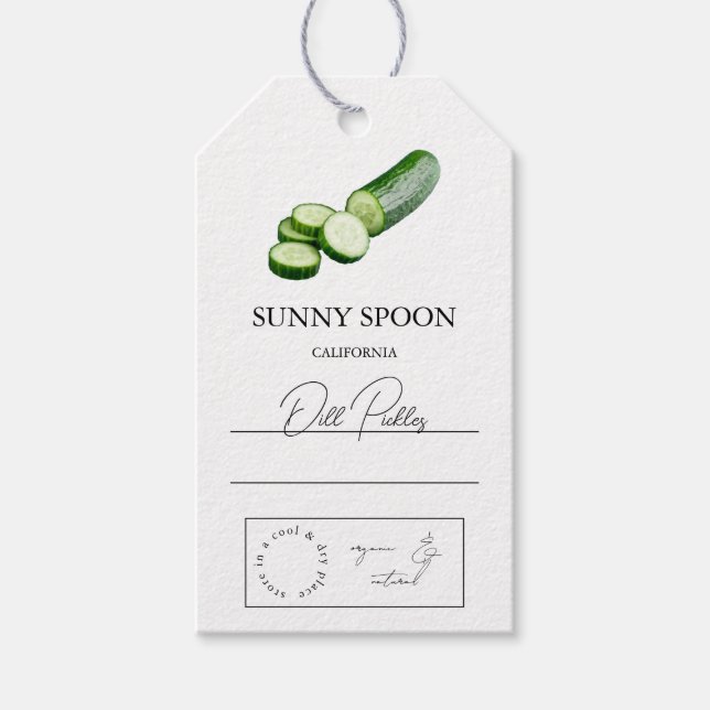 Cucumber Hang Tag Geschenkanhänger (Vorderseite)