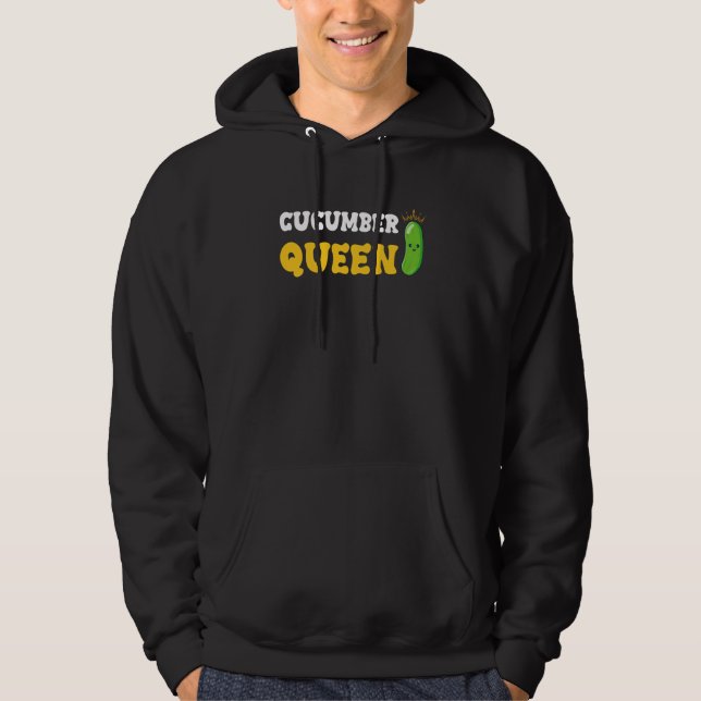 Cucumber Queen Fruit Vegetable Mother's Day Garden Hoodie (Vorderseite)