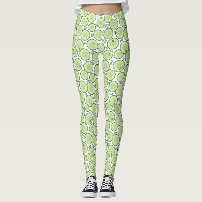 Cucumber Salat Leggings (Vorderseite)