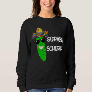 Cucumber Villain Cucumer Gemüse Sombrero Costal Sweatshirt