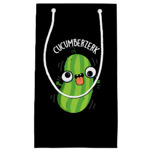 Cucumberzerk Funny Berzerk Cucumber Pun Dark BG Kleine Geschenktüte